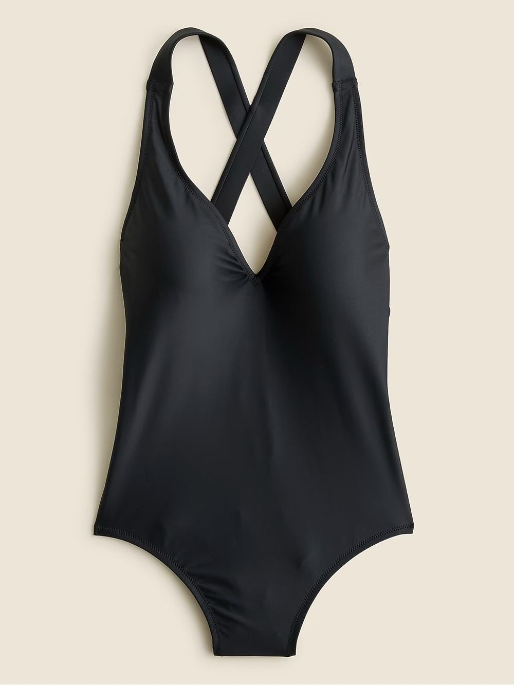 J. Crew deep plunge black One Piece Swimsuit